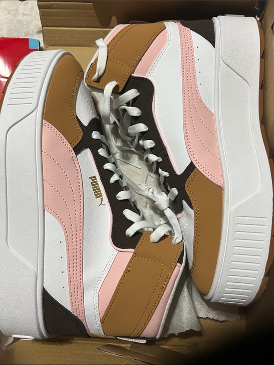 Puma Shoes - Puma Women's Platform Sneakers in White, Pink & Brown